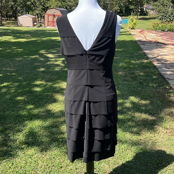 Evan Picone Black Layered Midi Dress……..797 - Picture 6 of 11